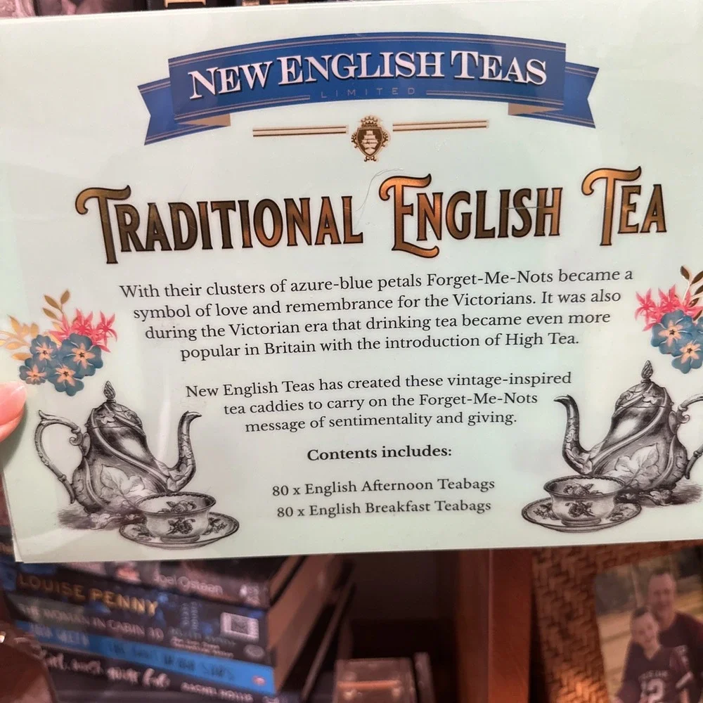 English Afternoon & Breakfast Victorian Vintage Tin Set‎ 160 Teabags